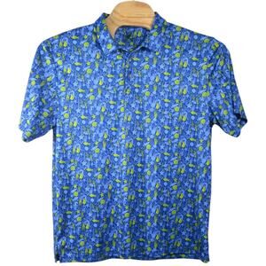 🦀 Pro Tour Sea Life Print Polo Shirt XL – Nautical Beach Style